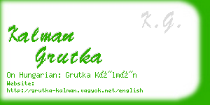 kalman grutka business card